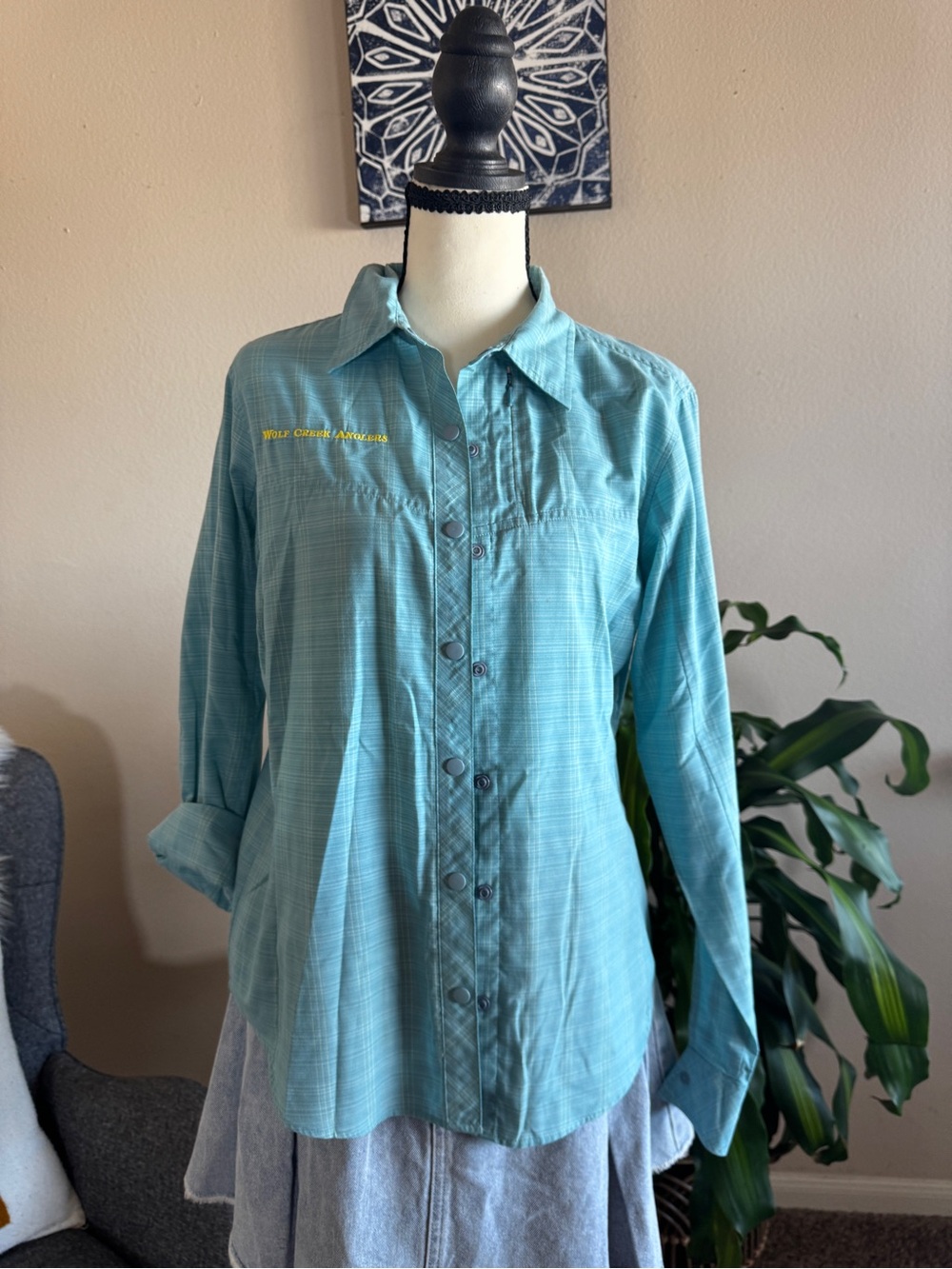 Patagonia Teal Button-Down Shirt
